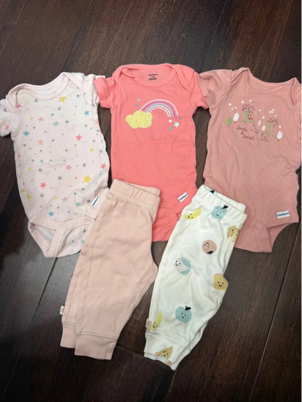 Gerber and Huggies 3M Onesie and Pant Bundle